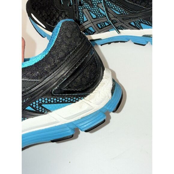 Asics Womens 6 Gel Excel 33 Running Shoes Athletic Black Blue Gym Workout Casual - Picture 12 of 14